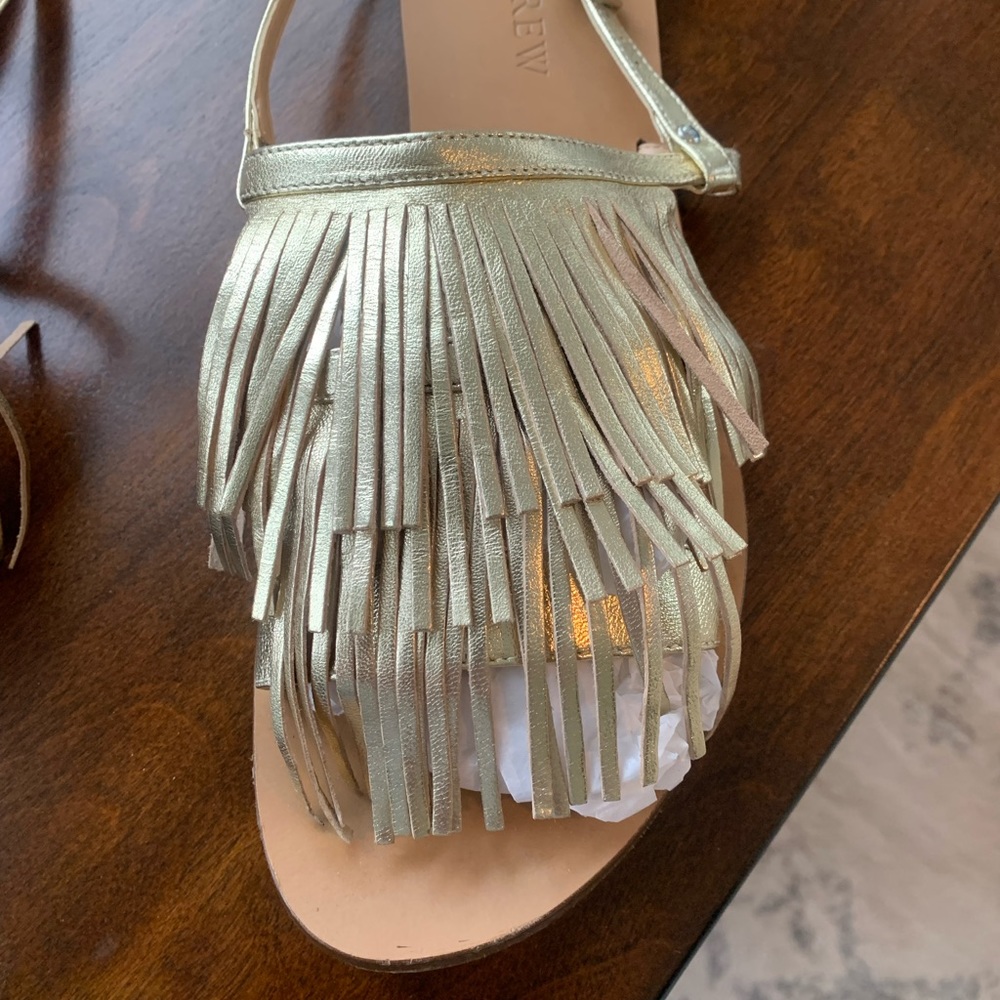 J. Crew Fringe Sandals
